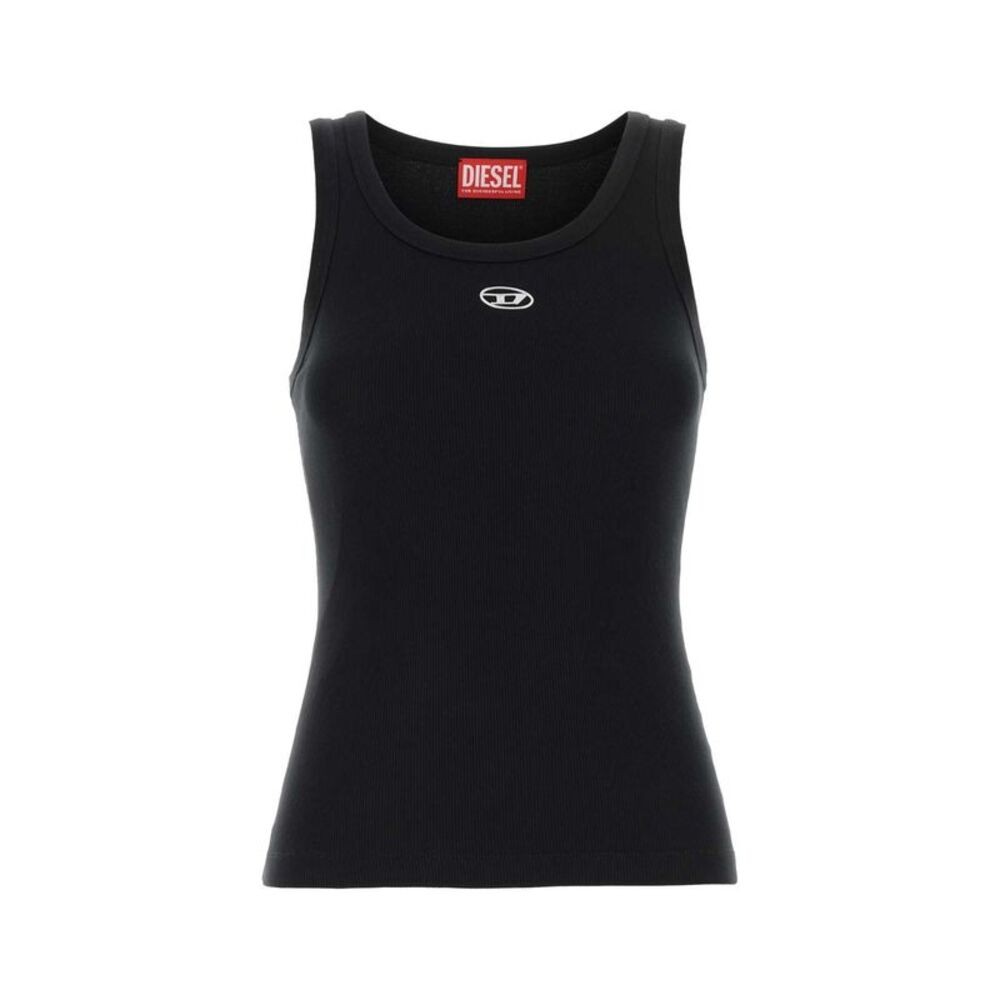 Diesel Women Black Stretch Cotton T-Ank Tank Top